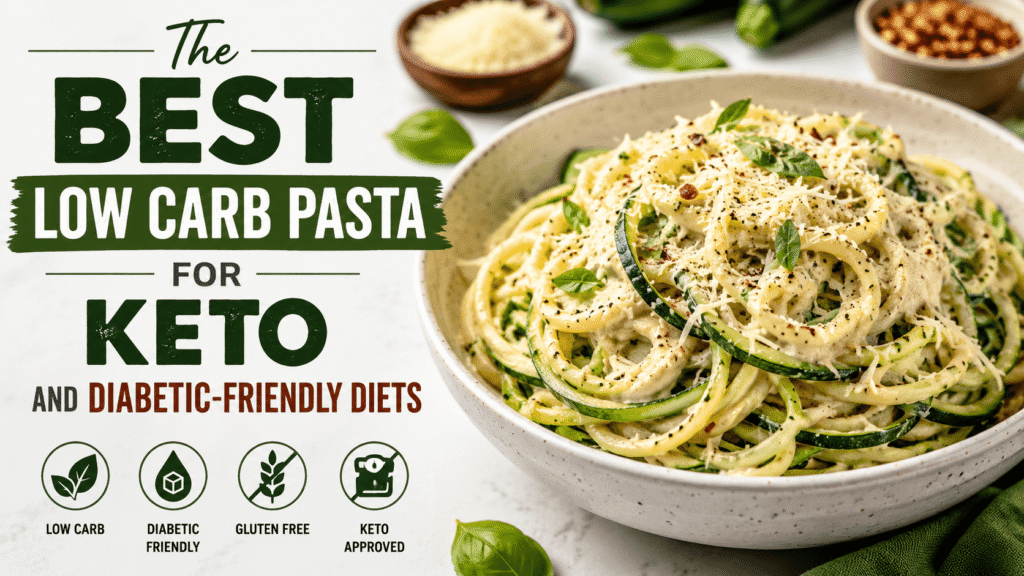 Best low carb pasta options for keto and diabetic-friendly diets