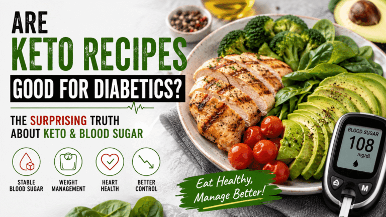 Keto meal with non-starchy vegetables and protein for diabetes-friendly eating