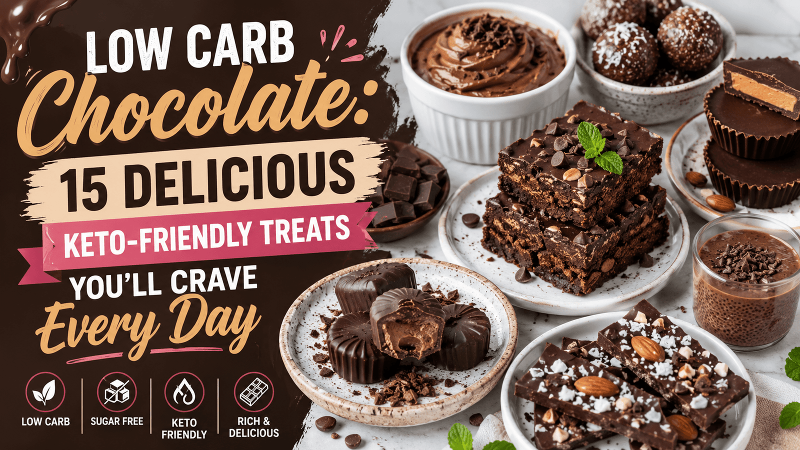 Low carb chocolate keto-friendly treats and desserts