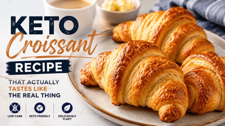 keto croissant recipe with flaky buttery low carb croissant
