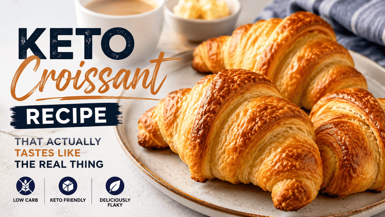 keto croissant recipe with flaky buttery low carb croissant
